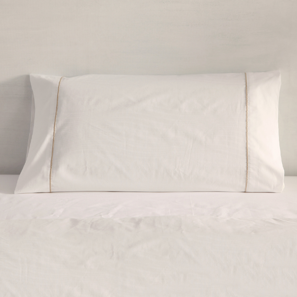 Funda de almohada 150cm 100% algodón Blanca MEVAK DORMITORIO